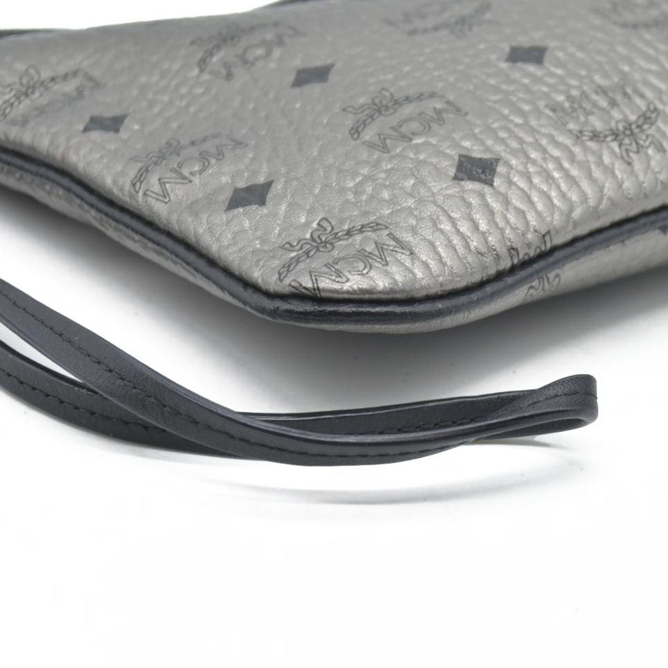 $700 MCM Tote Pouch Silver CONSIGNMENT