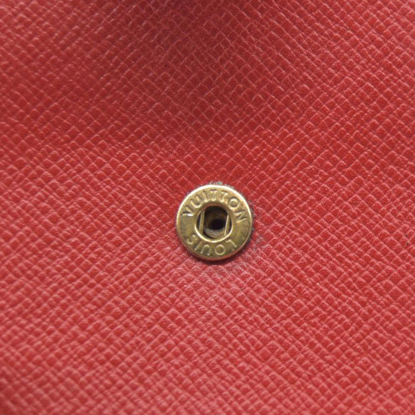 AUCTION $650 Louis Vuitton Epi Porte Feiulle Elise Credit Leather Trifold Wallet Red CA1925