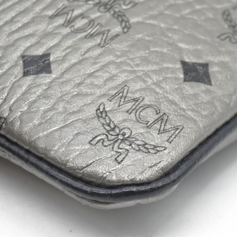 $700 MCM Tote Pouch Silver CONSIGNMENT