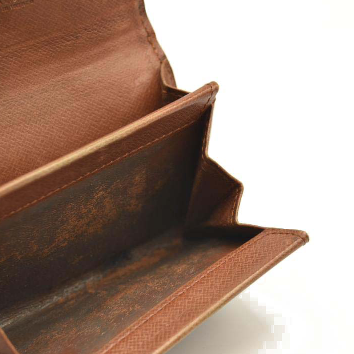 USED LOUIS VUITTON Monogram Porte-Monnaie Plat Coin Purse