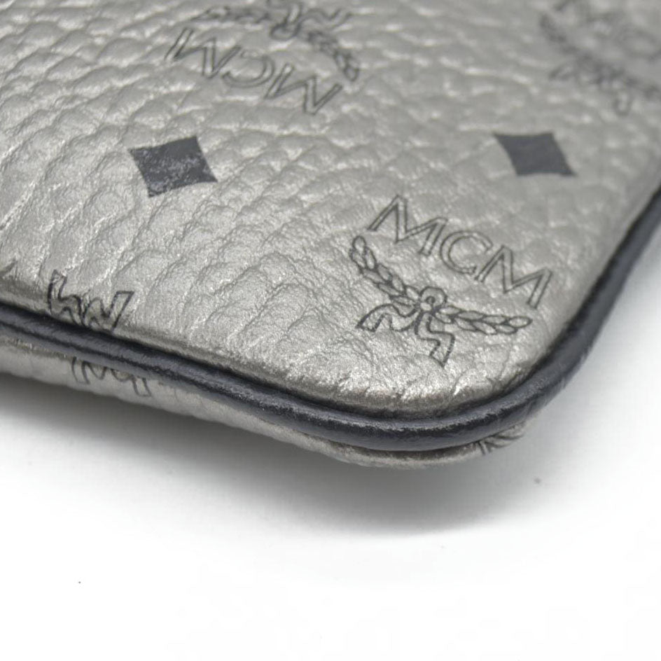 $700 MCM Tote Pouch Silver CONSIGNMENT
