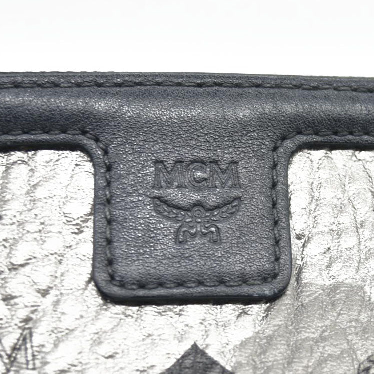 $700 MCM Tote Pouch Silver CONSIGNMENT