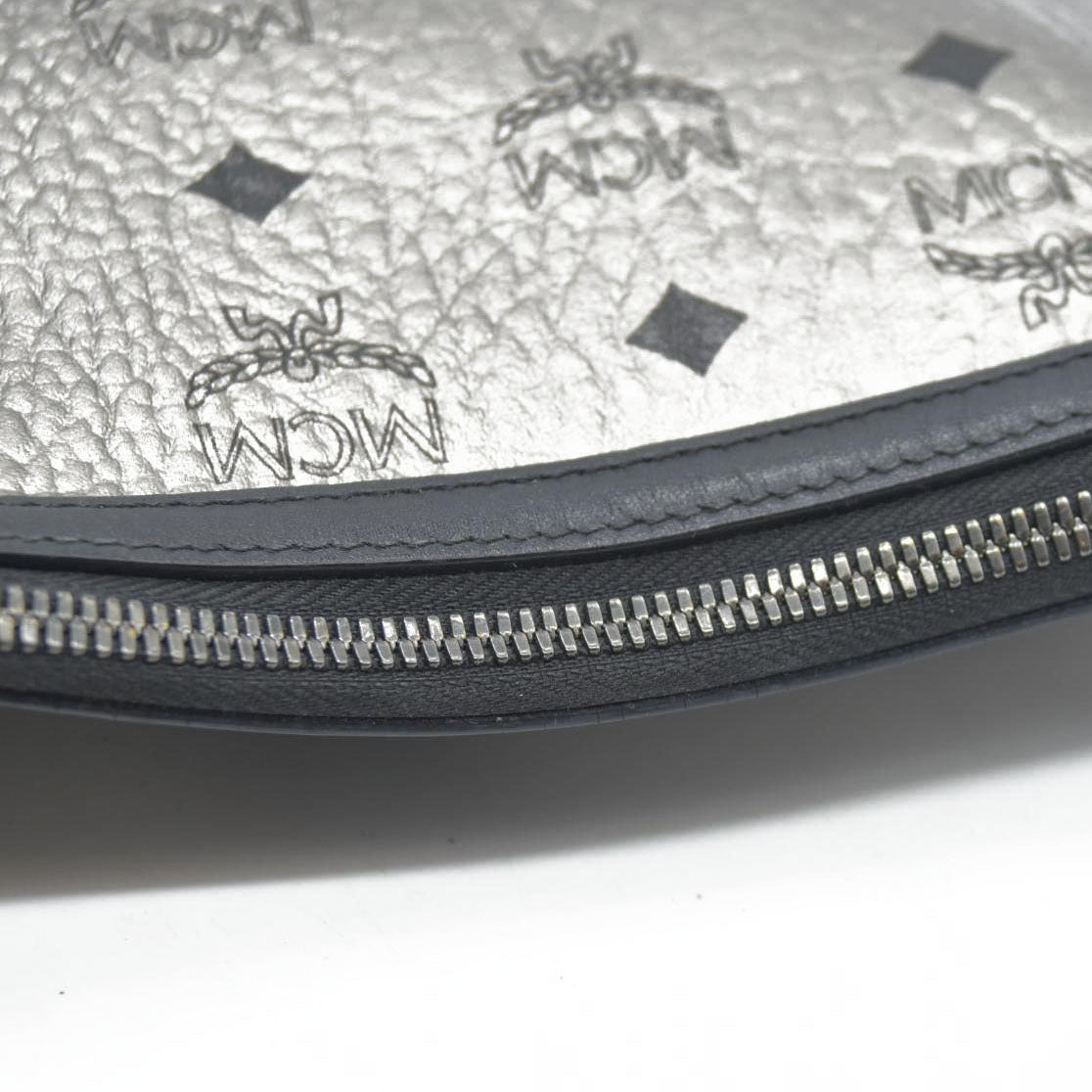 $700 MCM Tote Pouch Silver CONSIGNMENT