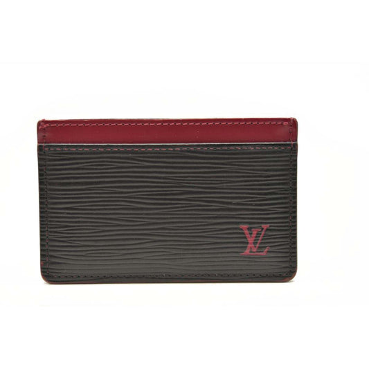 LOUIS VUITTON Epi Card Holder Navy Fuchsia