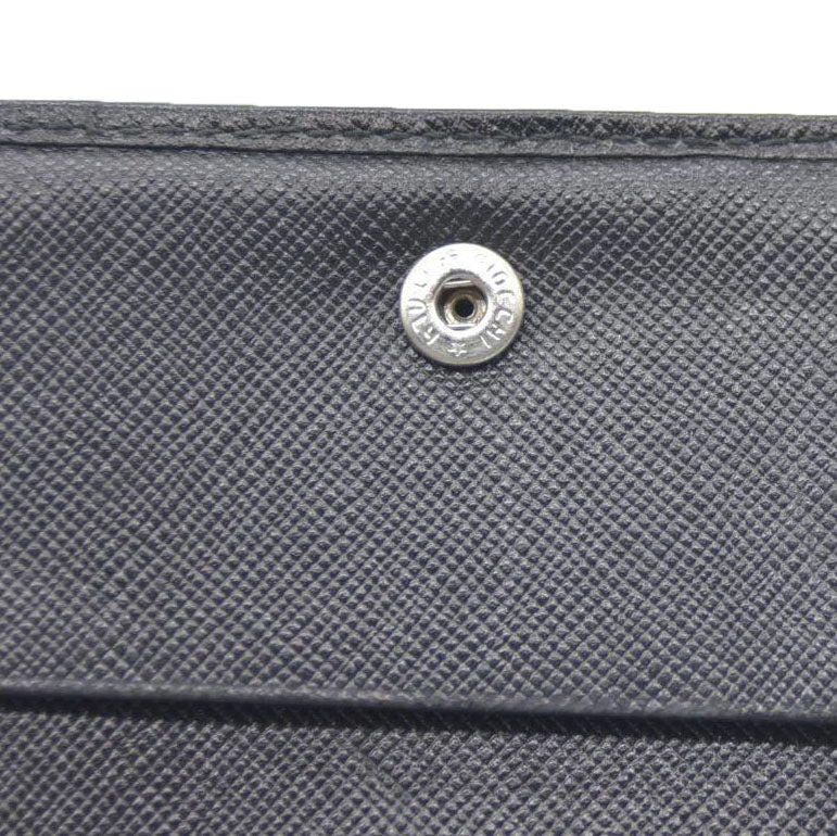 PRADA Saffiano Leather Bifold Wallet Purse Black