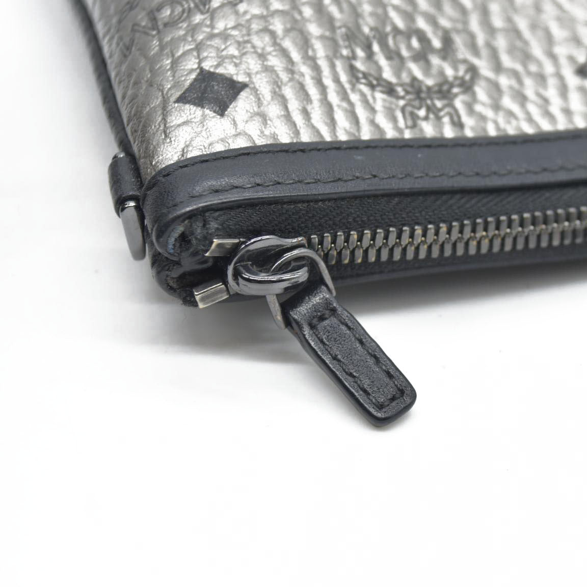 $700 MCM Tote Pouch Silver CONSIGNMENT