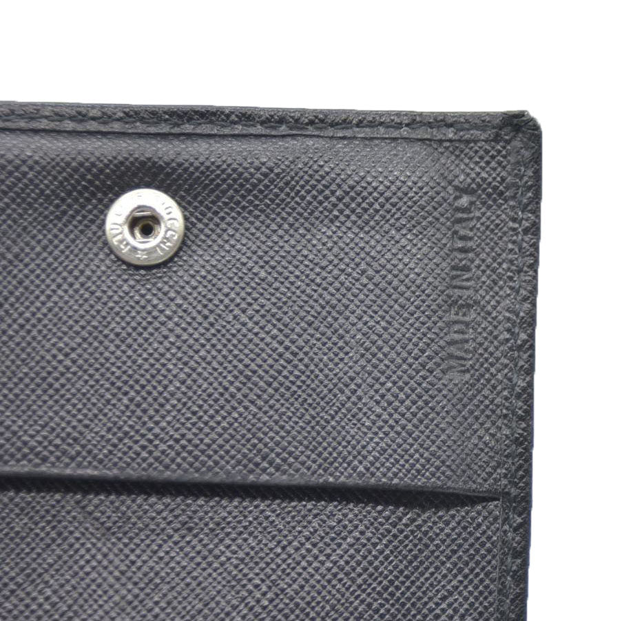 PRADA Saffiano Leather Bifold Wallet Purse Black