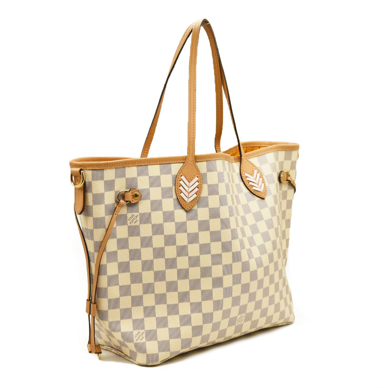 Louis Vuitton  Damier Azur Braided Neverfull MM Orange