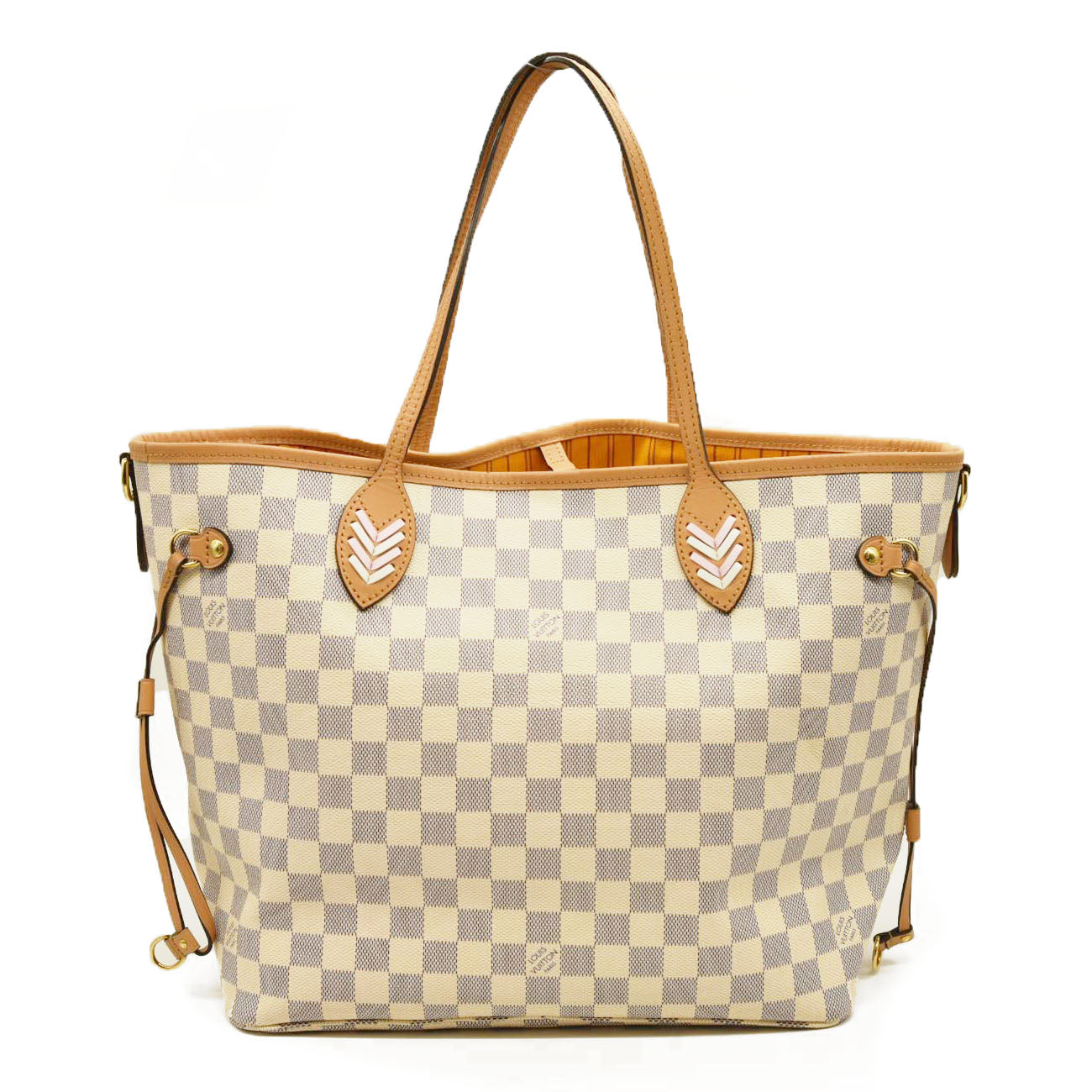 Louis Vuitton  Damier Azur Braided Neverfull MM Orange