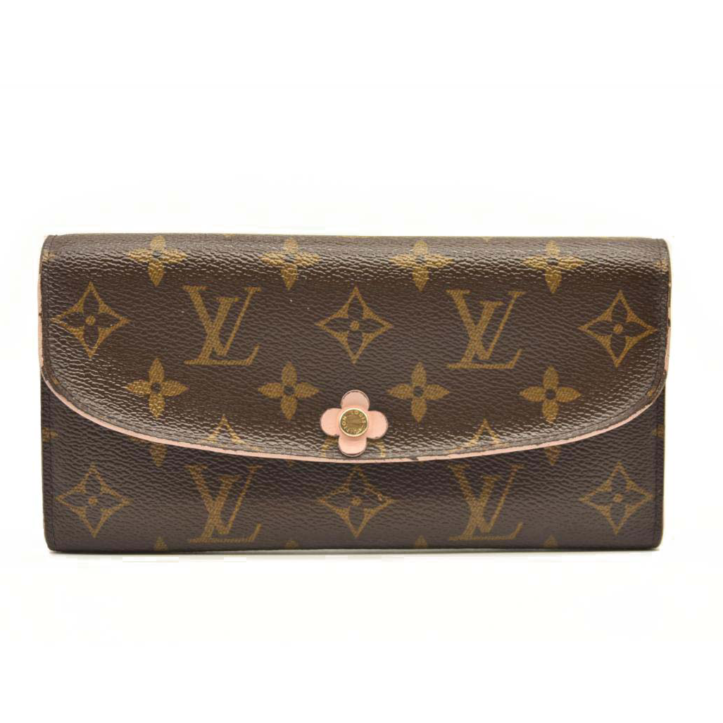 Louis Vuitton Monogram Bloom Flower Emilie Wallet Fuchsia