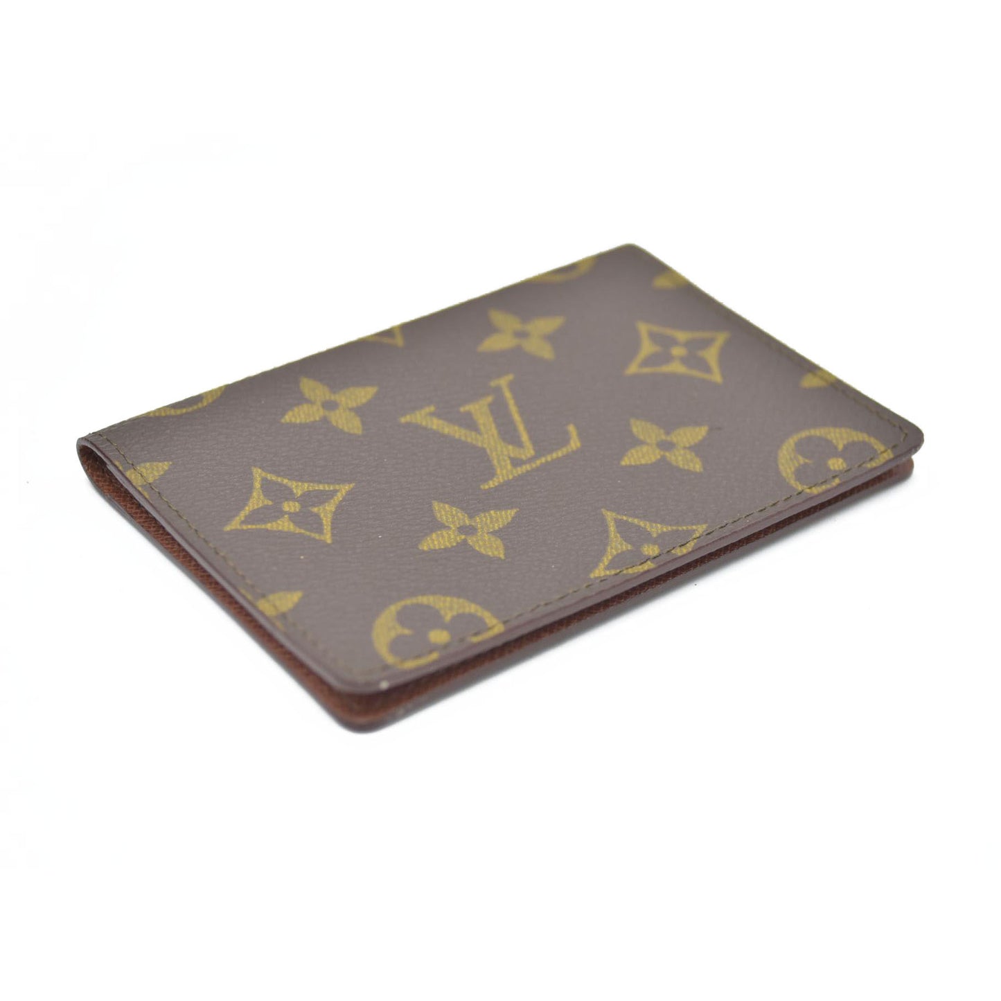AUCTION $535 Louis Vuitton  Monogram Porte 2 Cartes Vertical Card Holder