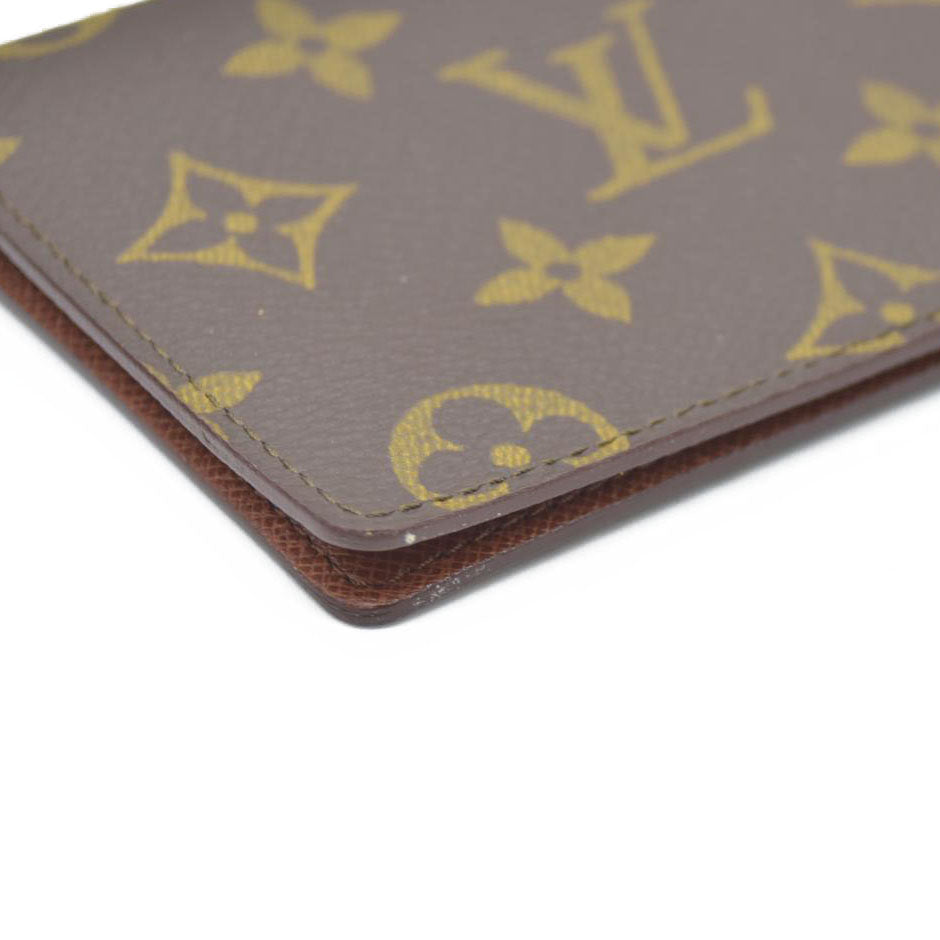 AUCTION $535 Louis Vuitton  Monogram Porte 2 Cartes Vertical Card Holder