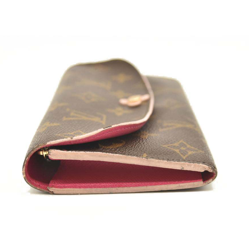 Louis Vuitton Monogram Bloom Flower Emilie Wallet Fuchsia