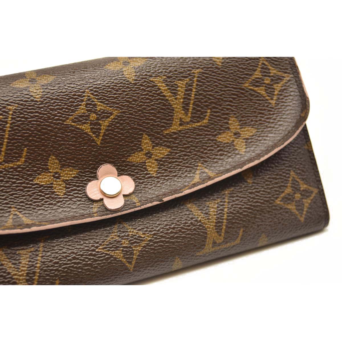 Louis Vuitton Monogram Bloom Flower Emilie Wallet Fuchsia