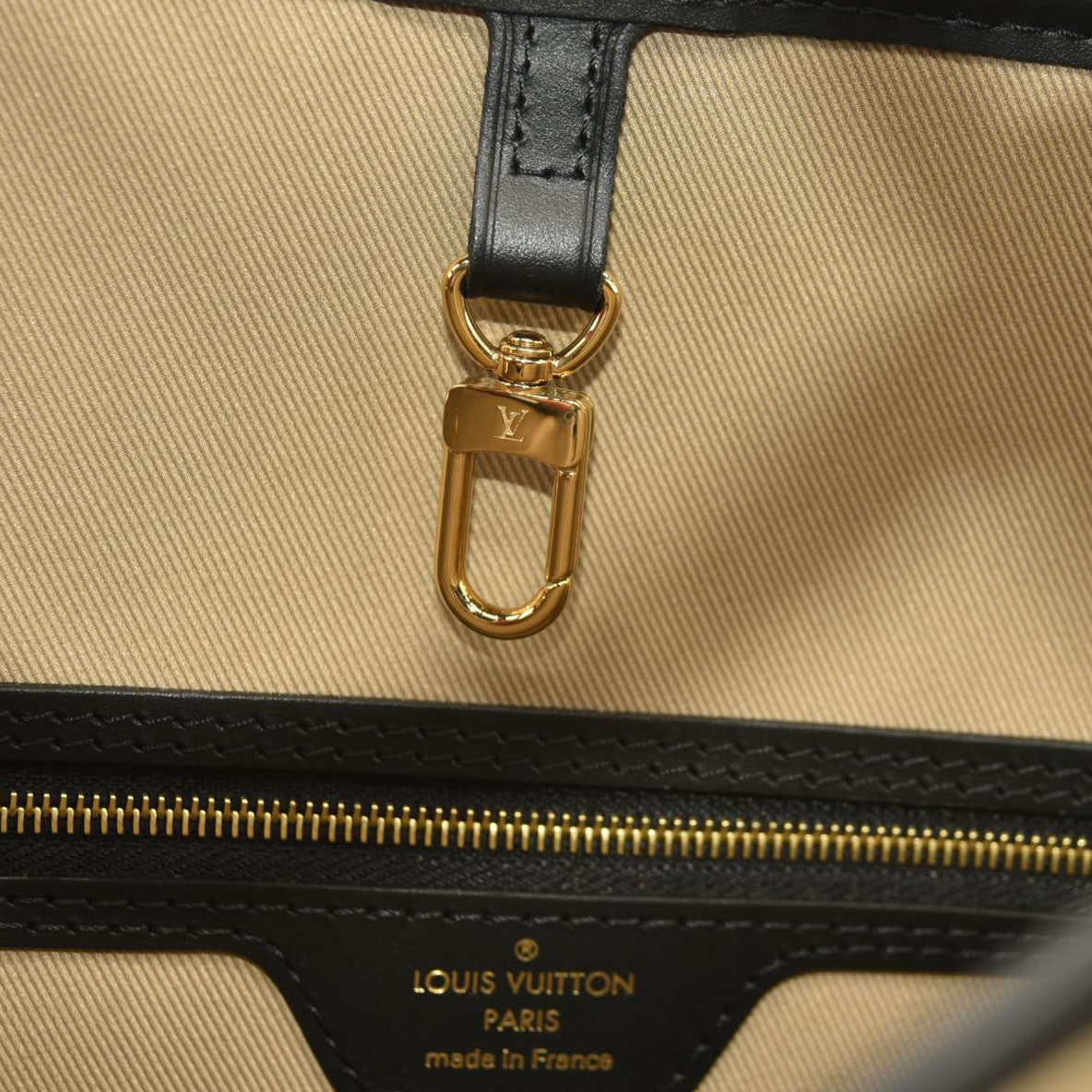 LOUIS VUITTON  Cotton Monogram Embroidered Neverfull MM Beige Black RFID