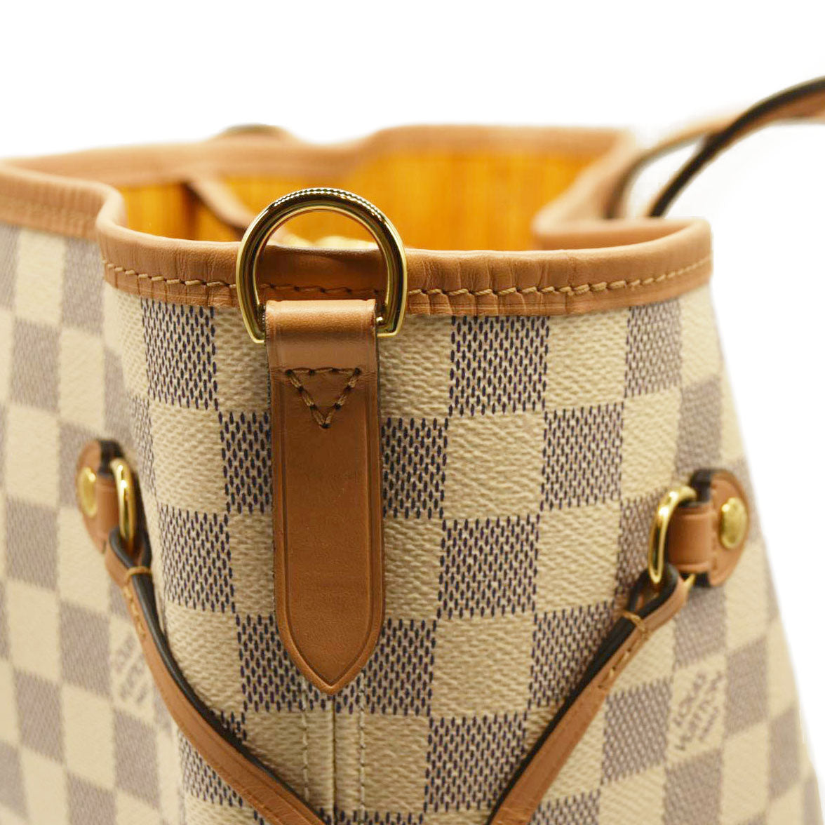 Louis Vuitton  Damier Azur Braided Neverfull MM Orange