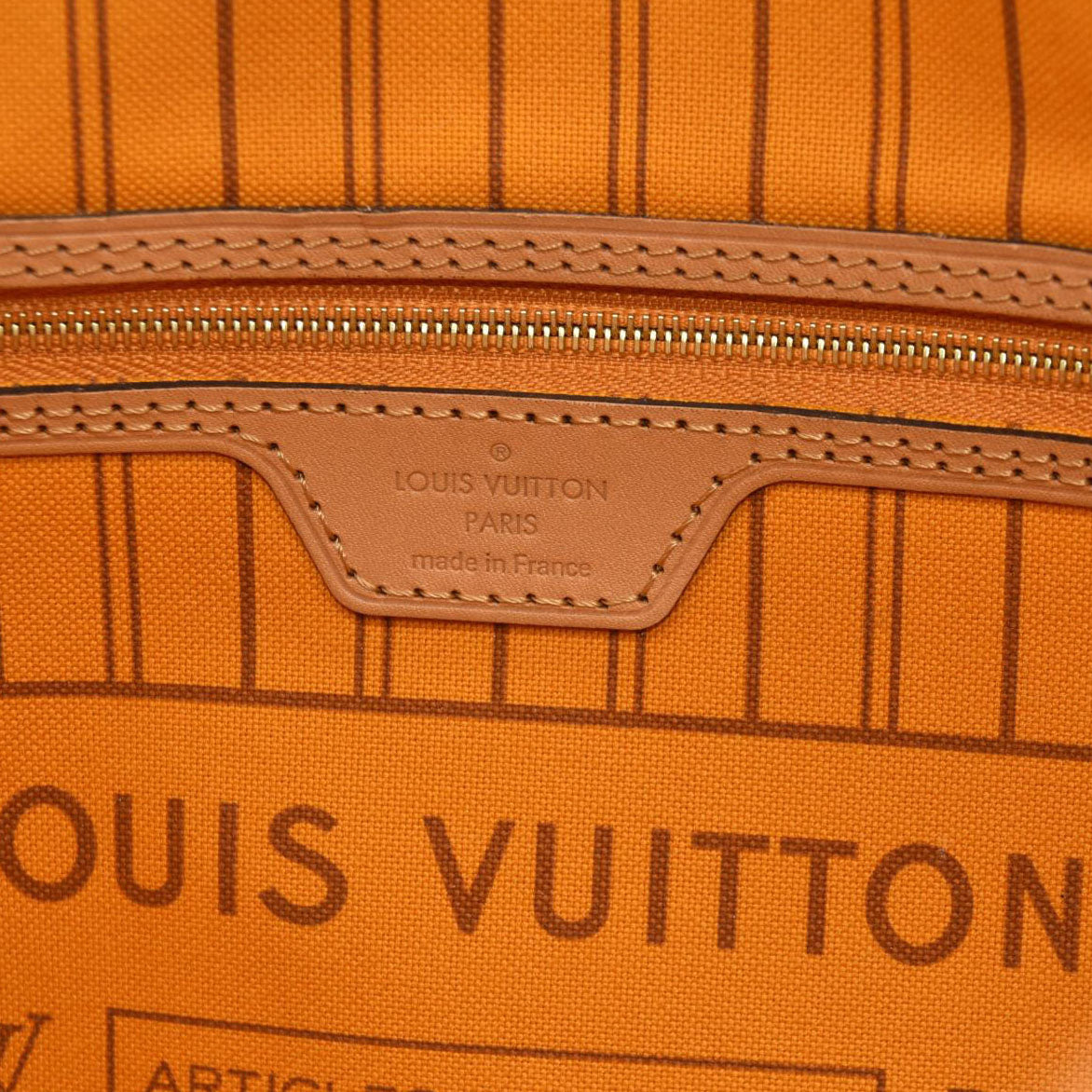 Louis Vuitton  Damier Azur Braided Neverfull MM Orange