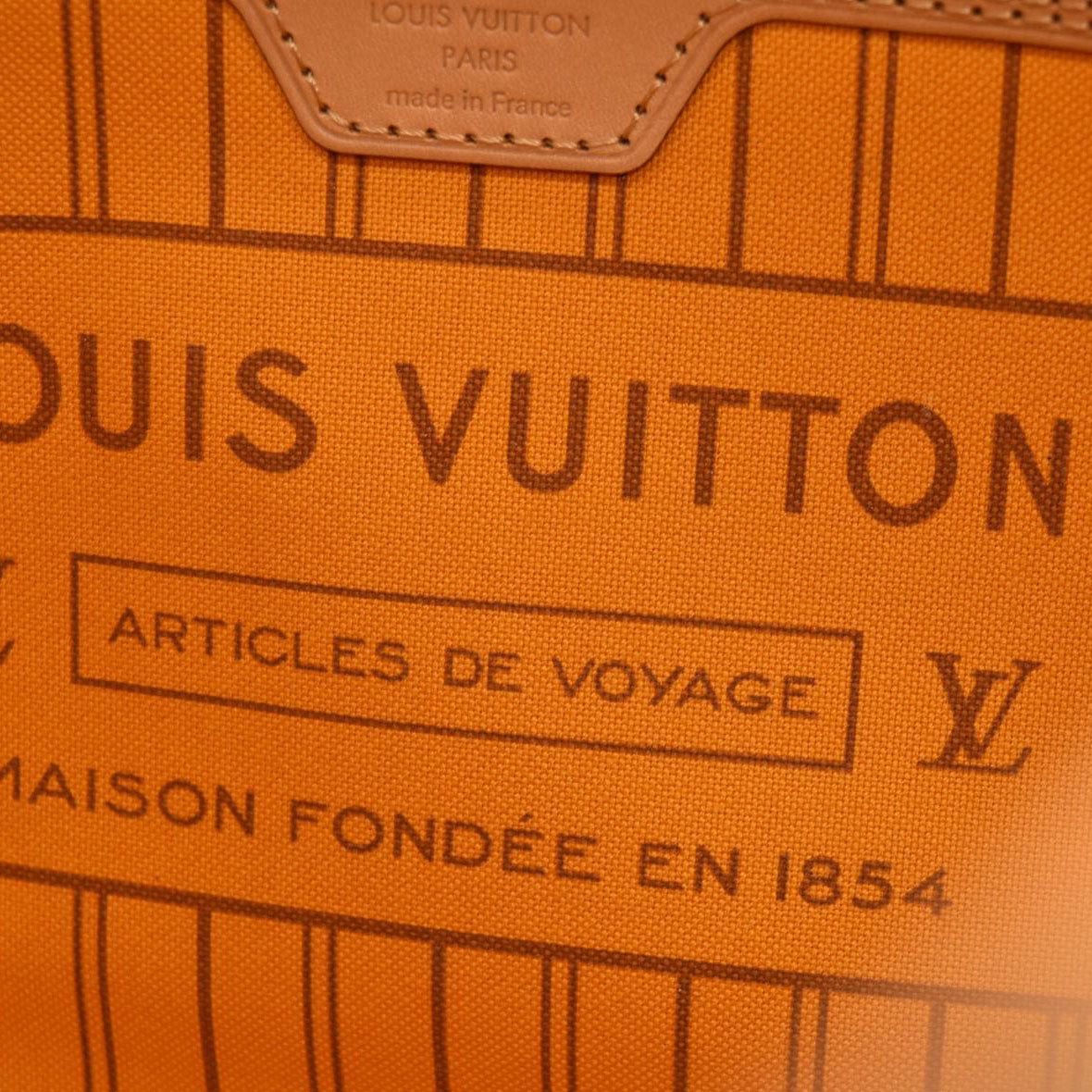 Louis Vuitton  Damier Azur Braided Neverfull MM Orange