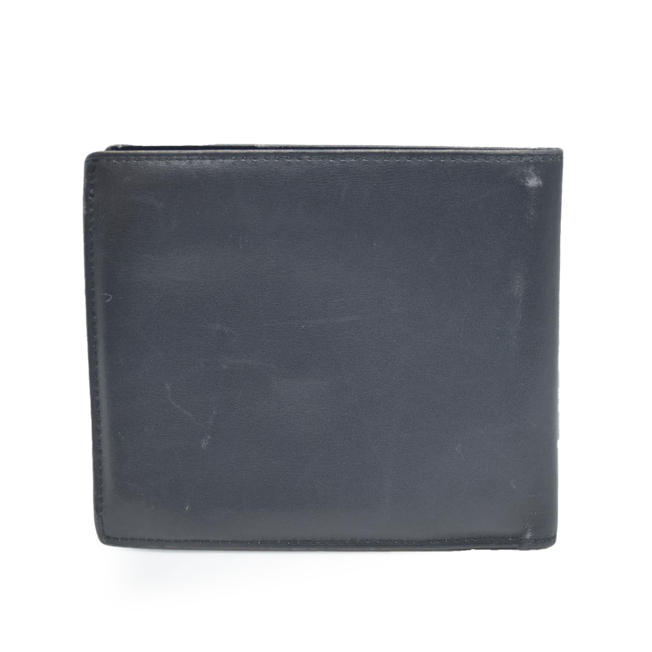 CELINE Macadam Leather Bifold Wallet Purse Black