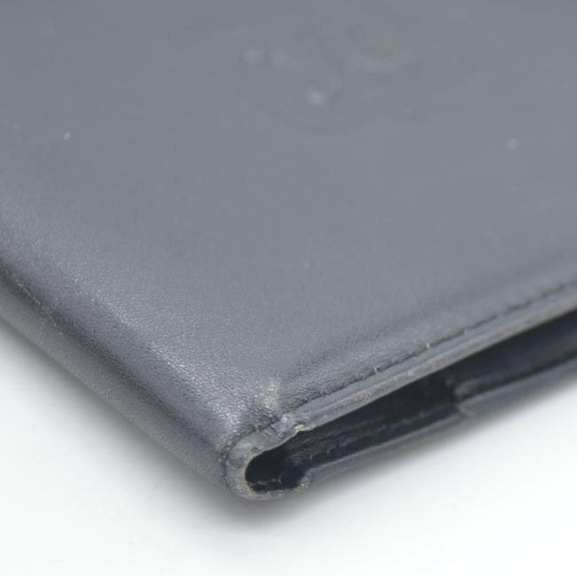 CELINE Macadam Leather Bifold Wallet Purse Black