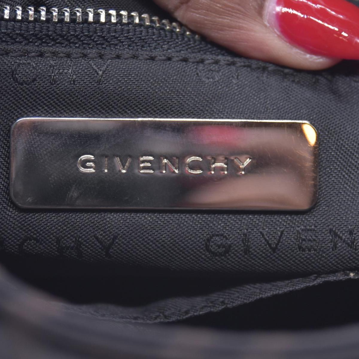 $750 GIVENCHY 4G Logo Jacquard Zip Front Flat Crossbody Bag Dark Brown CONSIGNMENT 10021200