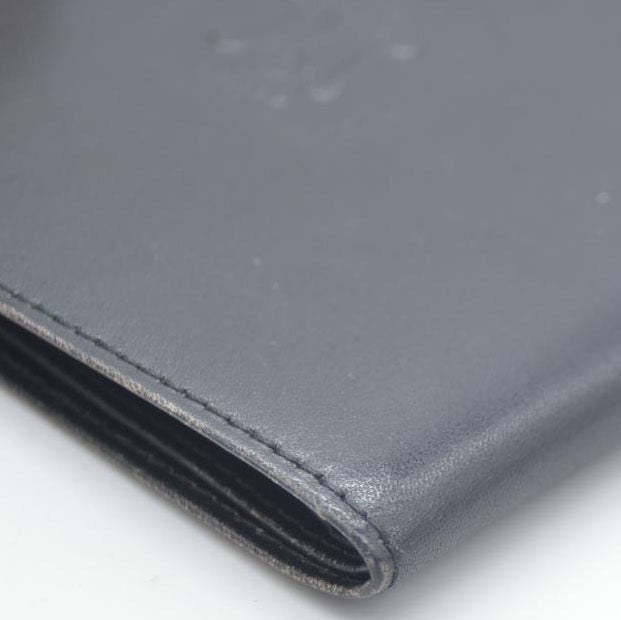 CELINE Macadam Leather Bifold Wallet Purse Black