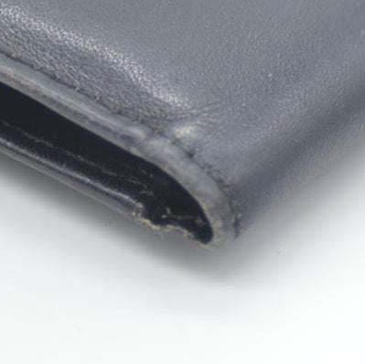 CELINE Macadam Leather Bifold Wallet Purse Black