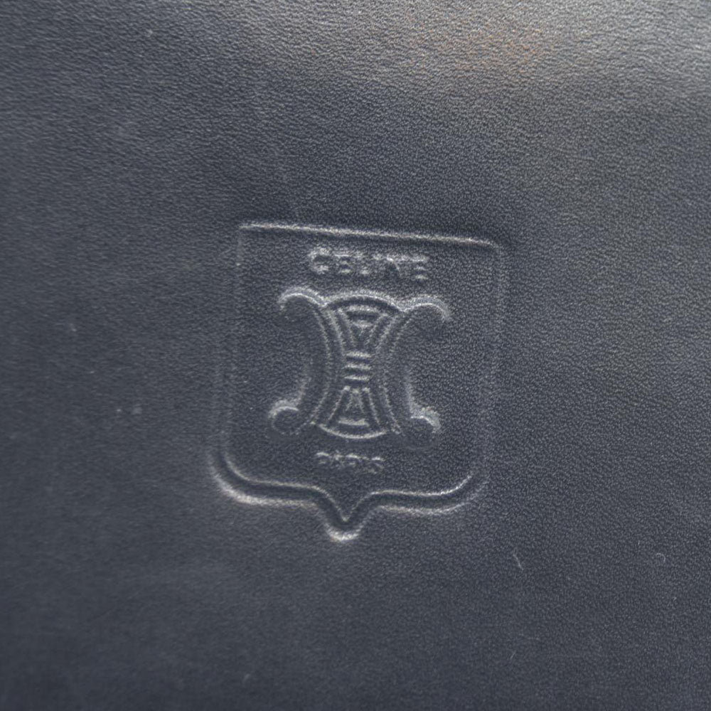 CELINE Macadam Leather Bifold Wallet Purse Black