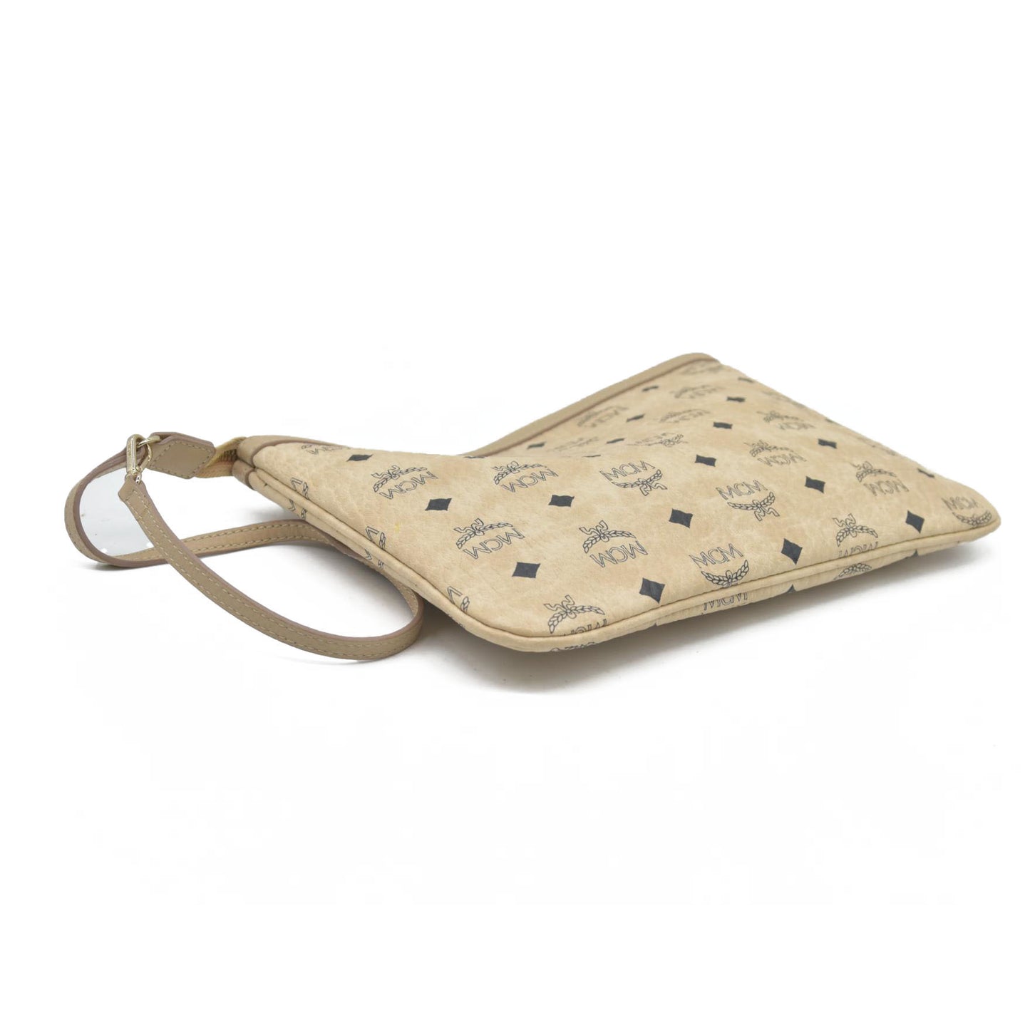 $700 MCM Tote Pouch Beige