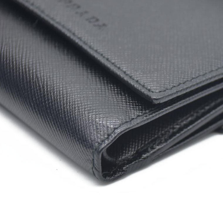 AUCTION $775 Prada  Saffiano Business Card Holder Nero Black