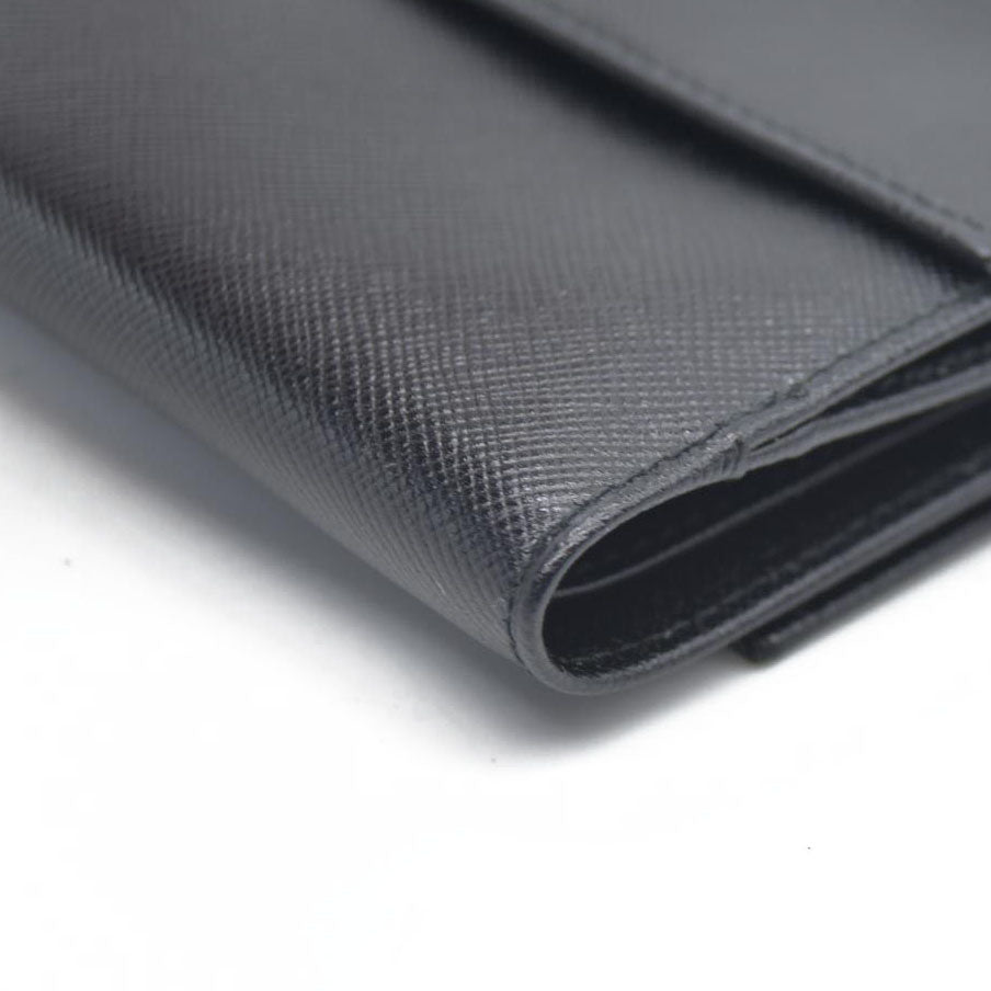 AUCTION $775 Prada  Saffiano Business Card Holder Nero Black