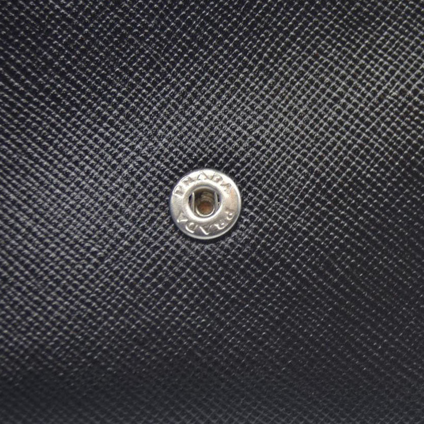 AUCTION $775 Prada  Saffiano Business Card Holder Nero Black