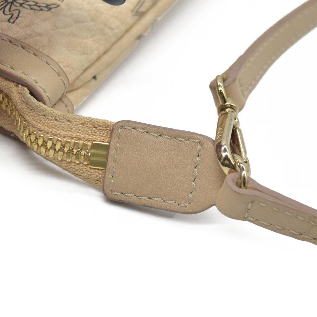 $700 MCM Tote Pouch Beige