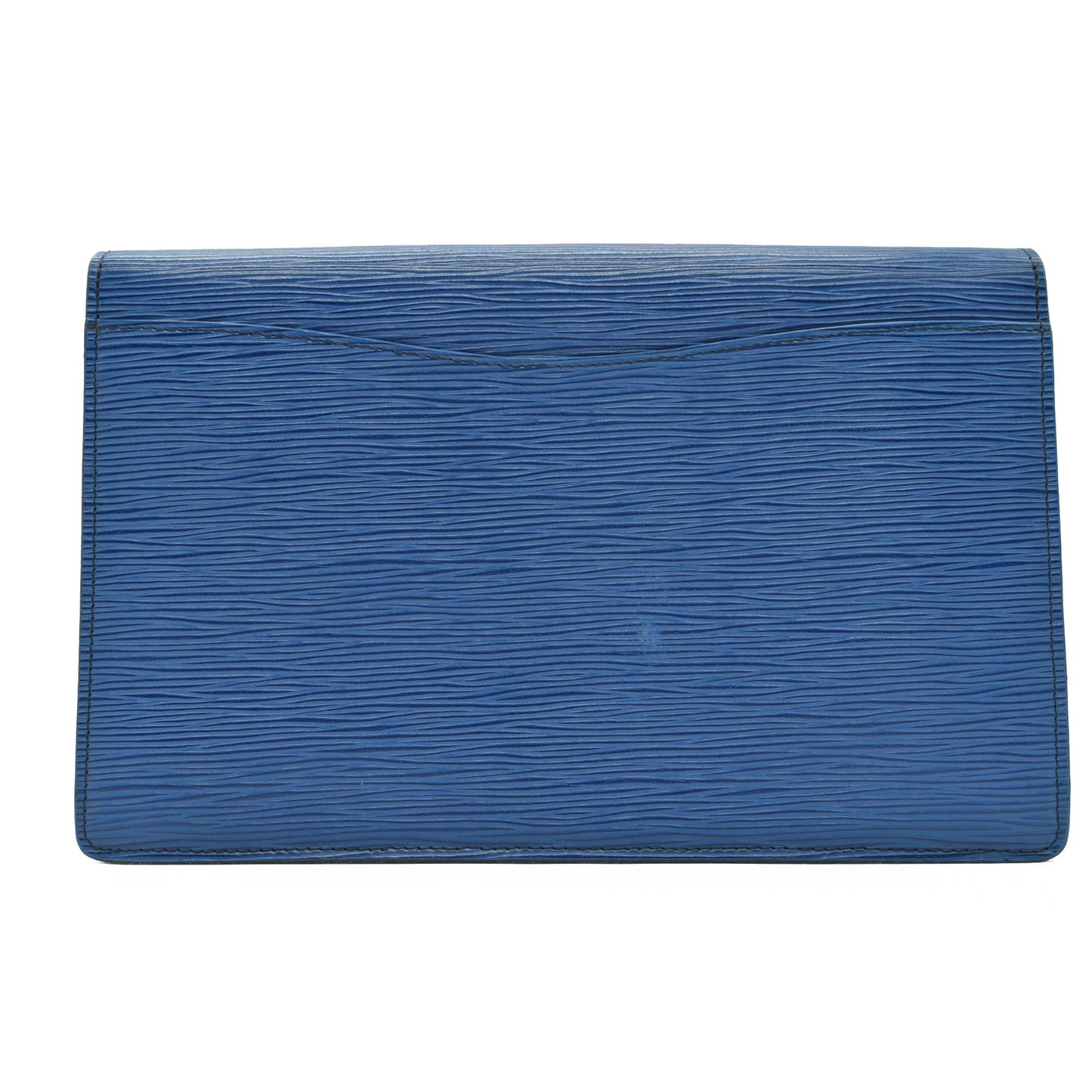 $880 1990 Louis Vuitton Epi Montaigne Blue Clutch Bag Pouch