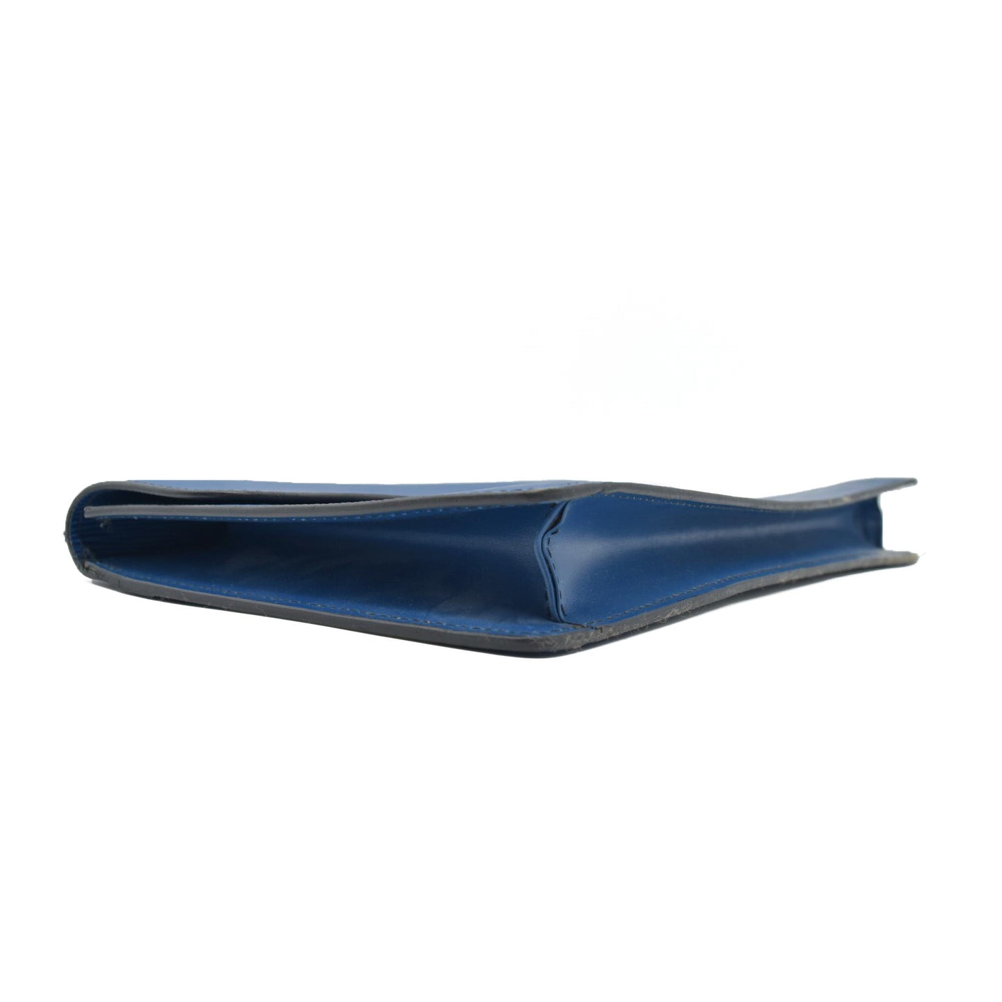 $880 1990 Louis Vuitton Epi Montaigne Blue Clutch Bag Pouch