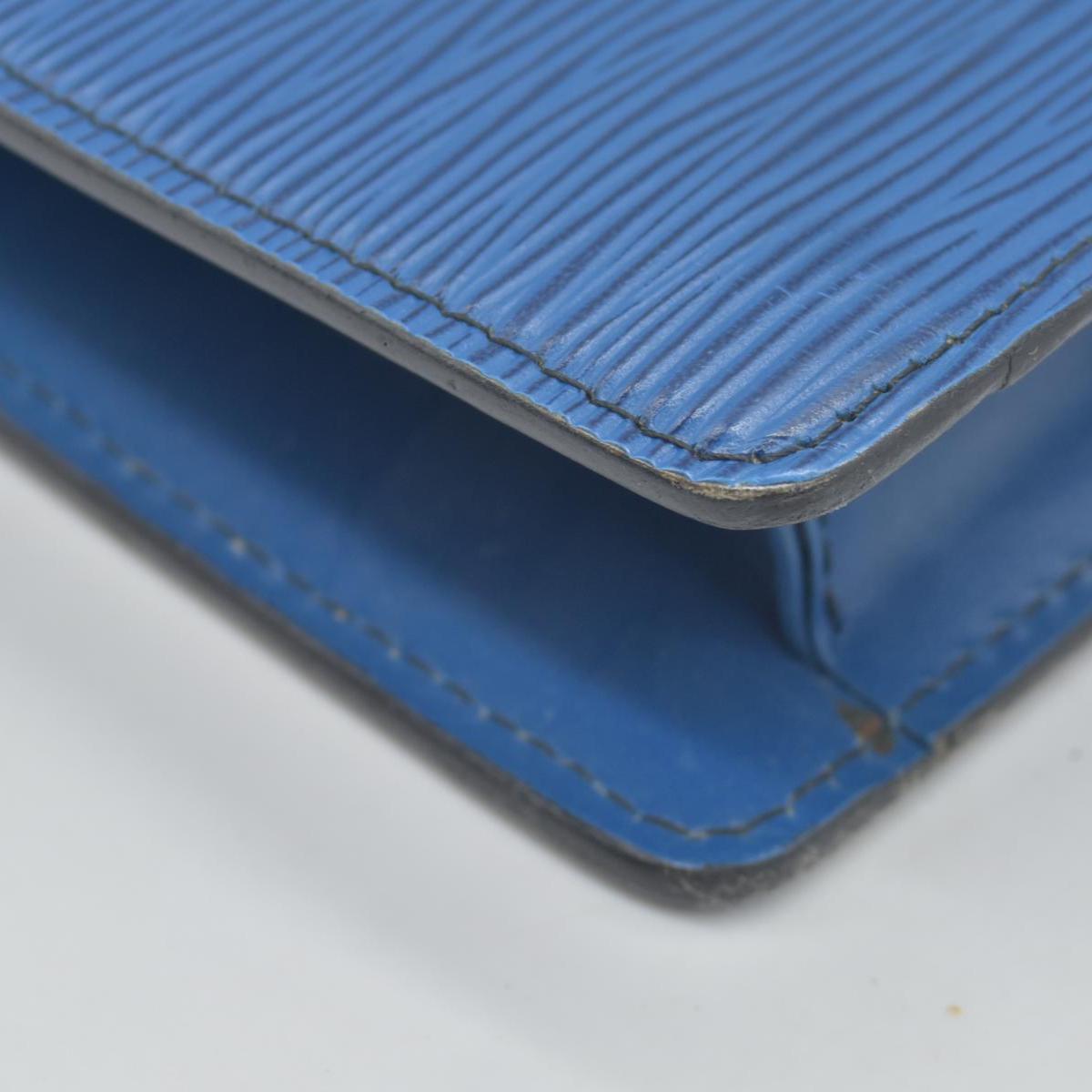 $880 1990 Louis Vuitton Epi Montaigne Blue Clutch Bag Pouch