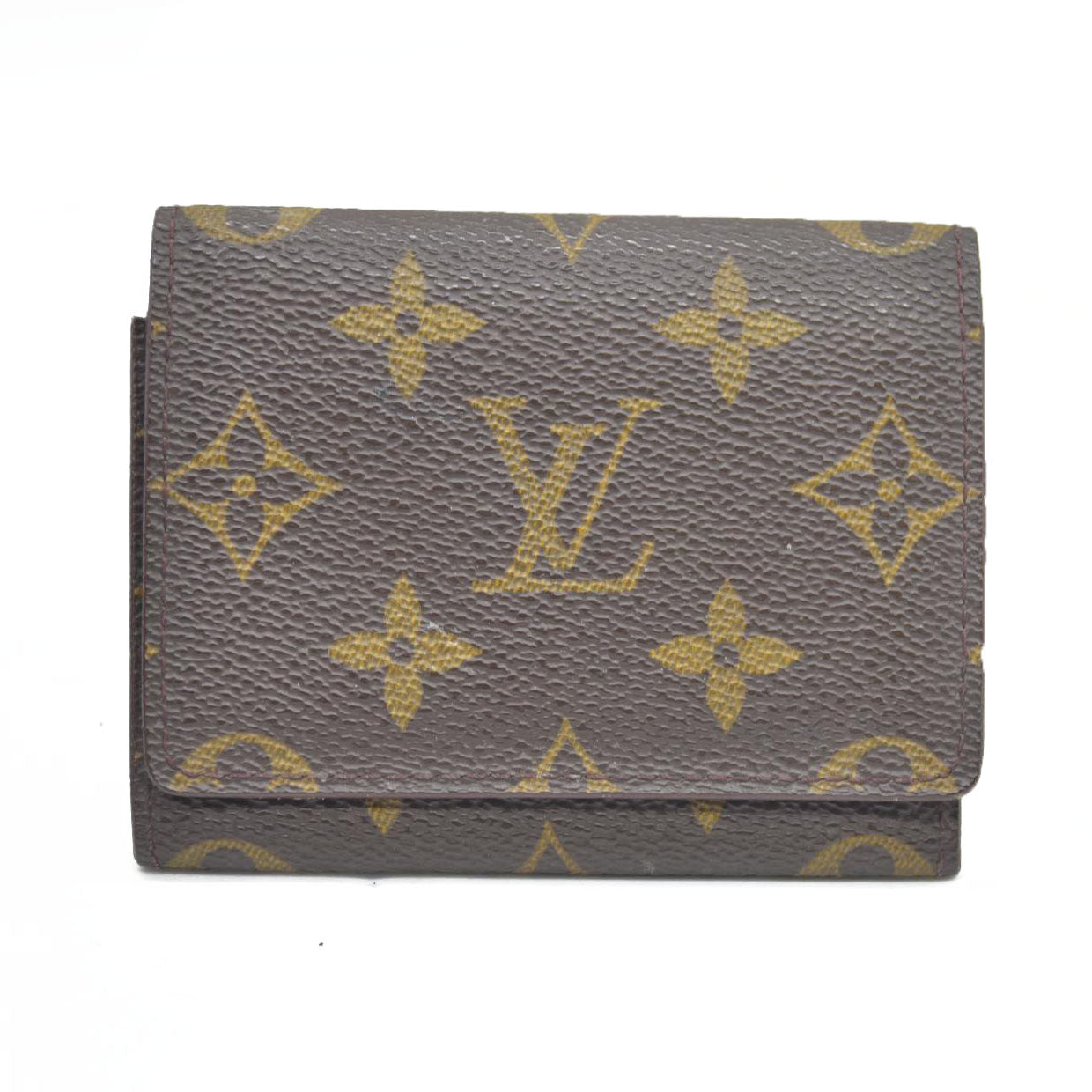 AUCTION $535 LOUIS VUITTON Monogram Enveloppe Carte de Visite Card Case Wallet