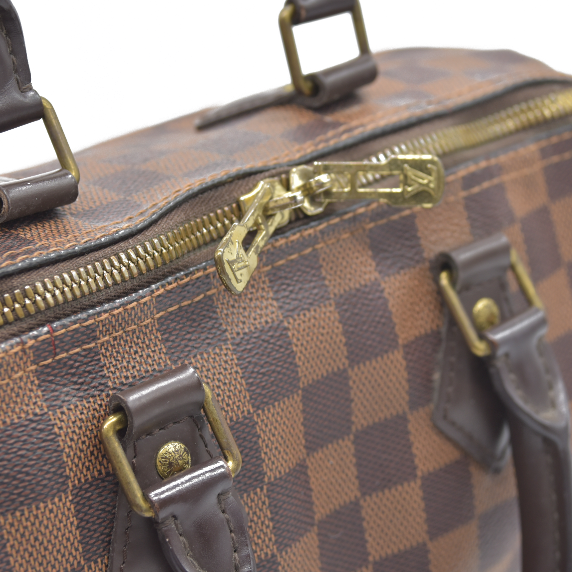 $1940 Louis Vuitton Damier Ebene Speedy Bandouliere 25 MB4127