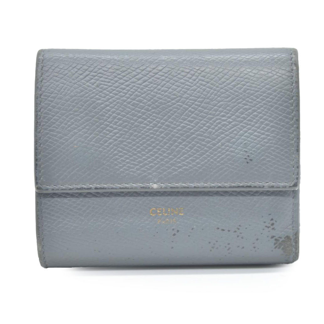 CELINE Small Folded Multifunction Trifold Wallet Gray