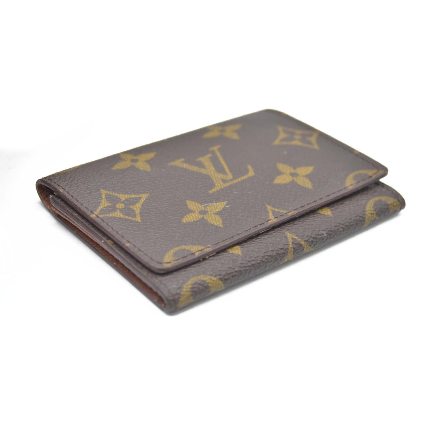 AUCTION $535 LOUIS VUITTON Monogram Enveloppe Carte de Visite Card Case Wallet