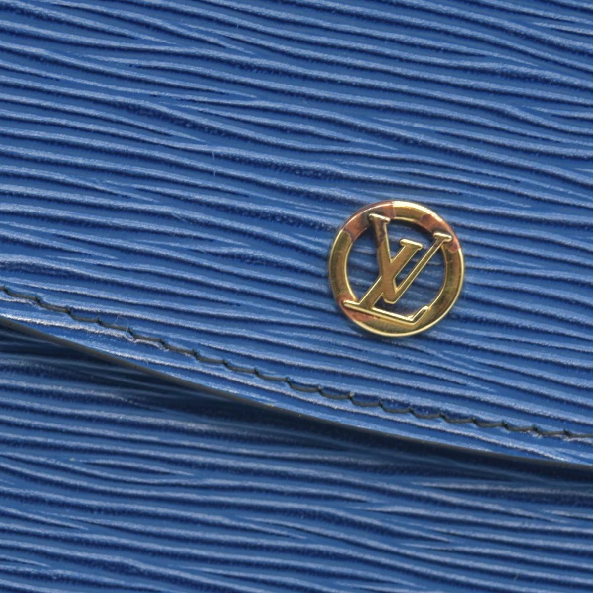 $880 1990 Louis Vuitton Epi Montaigne Blue Clutch Bag Pouch
