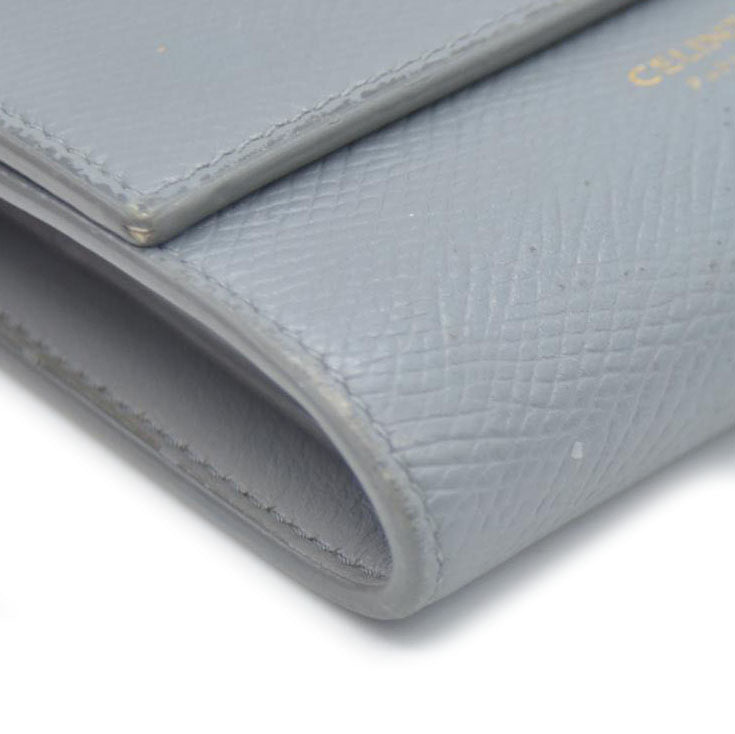 CELINE Small Folded Multifunction Trifold Wallet Gray