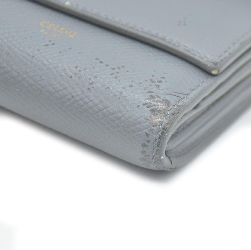 CELINE Small Folded Multifunction Trifold Wallet Gray