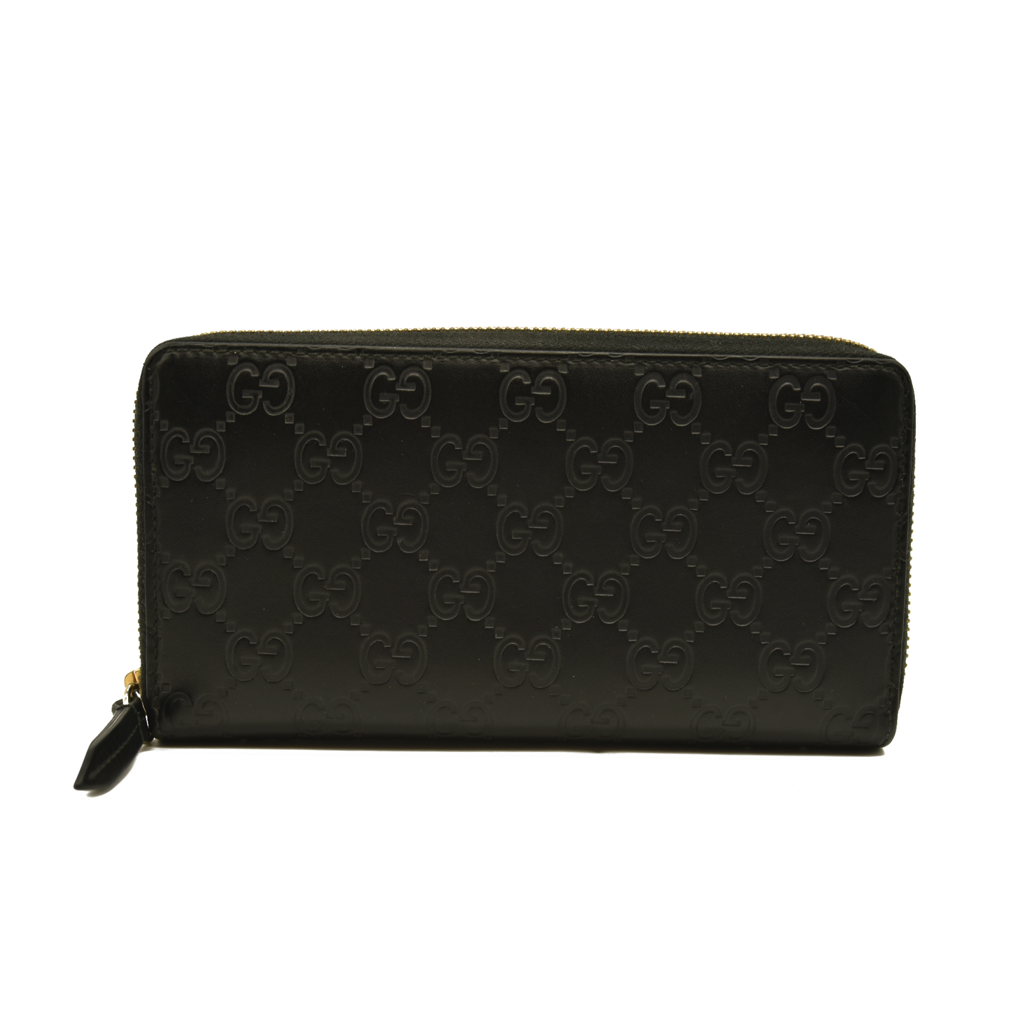 Gucci  Guccissima Signature Zip Around Wallet Black