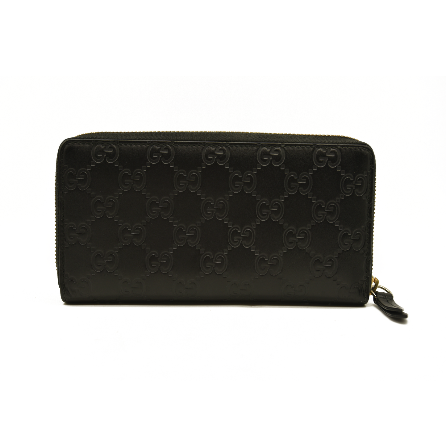 Gucci  Guccissima Signature Zip Around Wallet Black