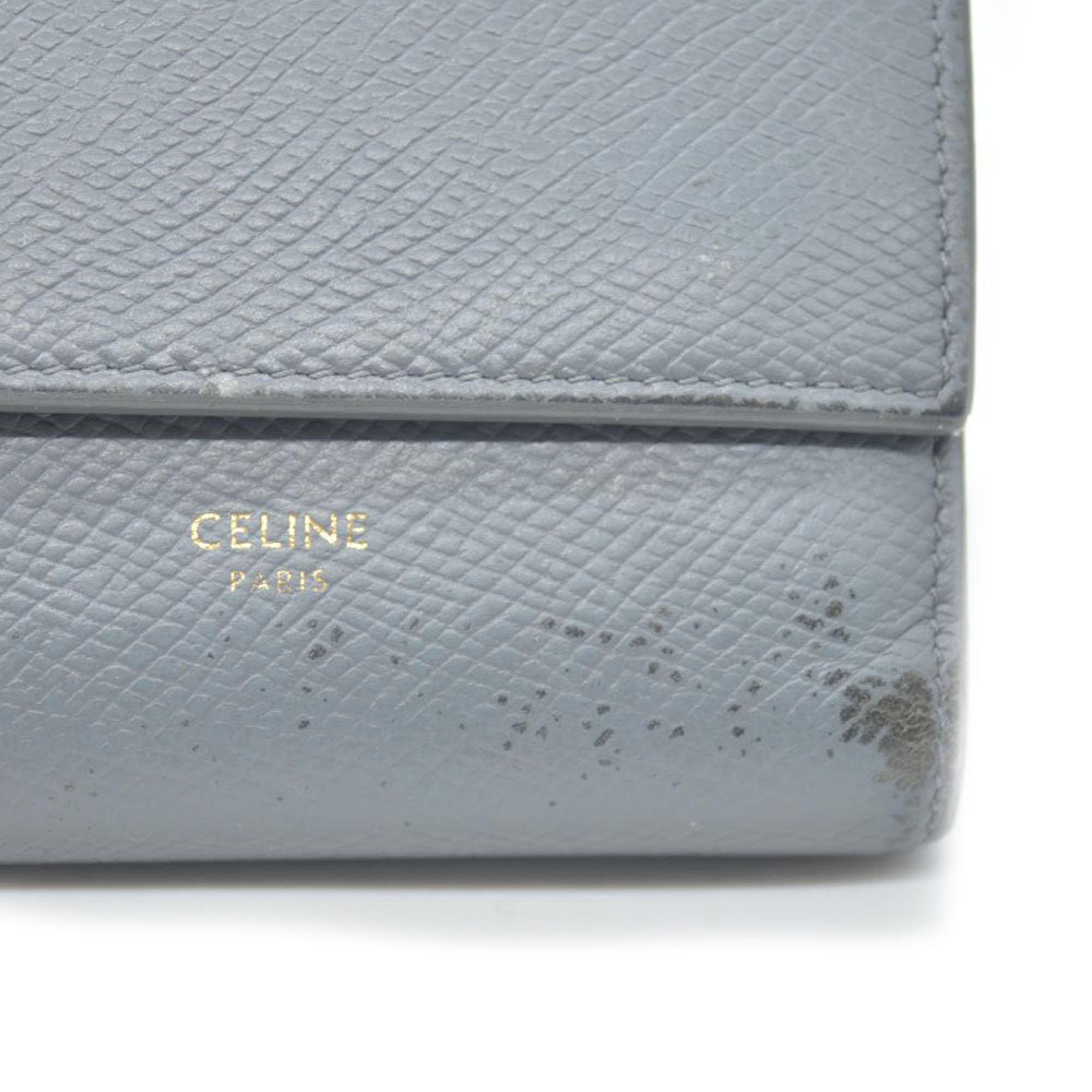 CELINE Small Folded Multifunction Trifold Wallet Gray