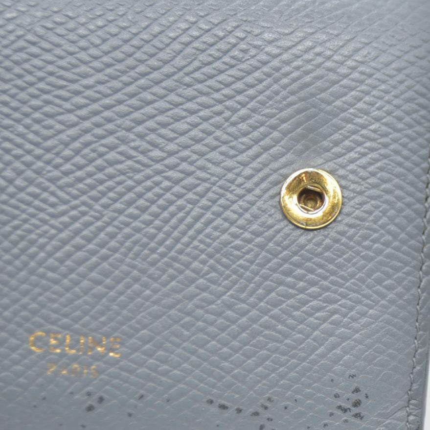 CELINE Small Folded Multifunction Trifold Wallet Gray