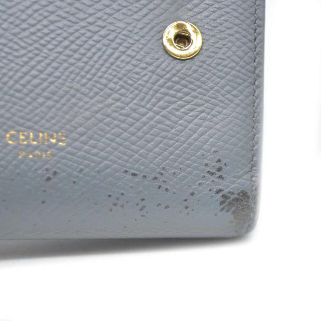 CELINE Small Folded Multifunction Trifold Wallet Gray