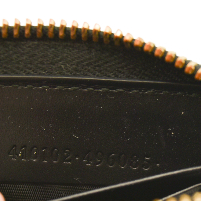 Gucci  Guccissima Signature Zip Around Wallet Black