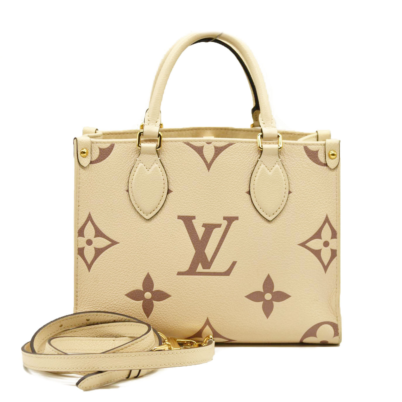 Louis Vuitton  Empreinte Monogram Giant Onthego PM Creme Bois De Rose RFID